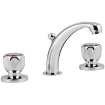 Mariani - Batteria lavabo 3 fori linea domino cromo