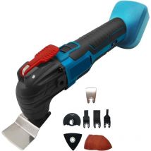 Teetok - Batteria Oscillante Multi Tools 3 ° Angolo Oscillante Ricarica veloce / Rilascio 20000rpm con 6pcs Accessori utensili Taglio, rettifica,