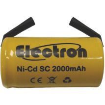 Batteria ricaricabile Ni-Cd sc 1,2V 2000mAh con linguette a saldare