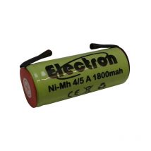 Electron - Batteria ricaricabile Ni-Mh 4/5A 1,2V 1800mAh con linguette a saldare