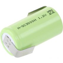 SC3000H Batteria ricaricabile speciale Sub-C adatto alle alte temperature, linguette a saldare a z, Flat Top Ni - Mexcel