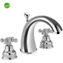 Batteria Lavabo Eurorama a Tre Fori Modello Anais Cromo
