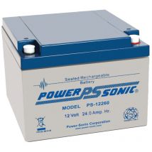 Batterie rechargeable 12V DC 24Ah flamme retardante - POWERSONIC - PS12260GB