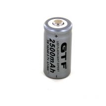 Batterie 3.7V 2.5Ah Li-ion 16340 pour lampe torche, cigarette