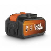 Batterie 2x20V 4Ah pour outil 40V ou 8Ah sur outil 20V Dual Power POWDP9040 - Compatible avec outils 40 v & 20 v