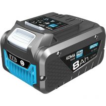 Koma Tools - Batterie LI-Ion 20V Pro Series 8.0Ah avec indicateur de charge 125x80x70mm