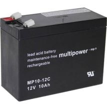 Multipower Batterie Au Plomb 12 V 10 Ah Noir