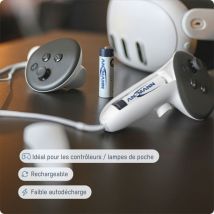 ANSMANN Piles rechargeables Mono D Type 10000 1,2 V NimH (lot de 2)