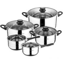 Zanvic - Batterie de cuisine en acier inoxydable - 5 pièces - Chromé