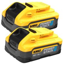 Kit batterie dcbp 518 H2 2x batterie Powerstack 18 v 5,0 Ah / 5000 mAh xr Li-Ion - avec indicateur de charge - Dewalt