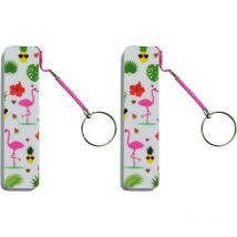 The Concept Factory - Batterie de secours Flamant rose (Lot de 2)