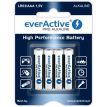 Alkaline-Batterien AAA/LR03 everActive Pro - 4 Stück (Blister)