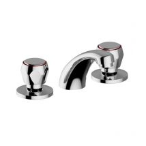 WTS - Batterie lavabo 3 trous avec vidange automatique Teorema Corallo