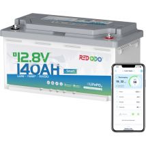 12V140Ah Bluetooth Sous-siège Batterie Lithium, hauteur 188mm Batterie LiFePO4 avec 150A bms protection d'arrêt à basse température pour