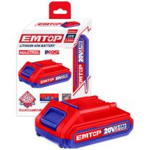 Batterie lithium-ion Emtop 20v de puissance 2.0ah compatible avec multi outils p20s