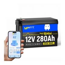 Batterie Lithium 12V 280AH Batterie LiFePO4 avec Bluetooth 3584 Wh bms 200A Intégré cellules Grade a Parfait pour le solaire, les camping-cars, les