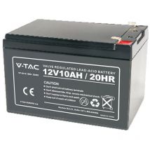 Batterie au plomb V-tac 12V 10Ah pour alarme, ups, terminaux de vidéosurveillance T2 1783560mm 23452