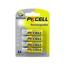 Pkcell batterie ricaricabili stilo AA ni-mh 2600 mah 1,2 v blister 4 pezzi