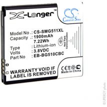 Batterie téléphone, smartphone, gsm pour Samsung 3.8V 1900mAh - EB-BG510CBC - NX