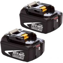 Batterie,2PACK ,Compatibile con lo strumento a batteria Makita, 18V 5.5Ah lxt Li-Ion BL1830 BL1850 BL1860 BL1840 Batteria led senza fili