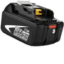 Mawiron - Batterie,5,5Ah BL1860B 18V de Remplacement pour Makita Batterie 18V BL1860B BL1860 BL1850B BL1850 BL1840B BL1840 BL1845 194205-3 194309-1