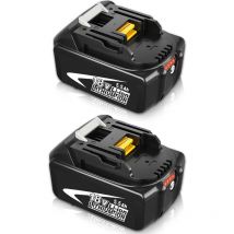 Teetok - Batterien, 2 X 5,5 A Kompatibel Mit Makita-akku Bl1850 18 V Li-ion Lxt Li-ion Akku Bl1850b Bl1830 Mit Led