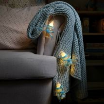 Festive Lights - 1.5m Battery Power Blue Baby Boy Bottle Fairy Lights Indoor Shower Decoration