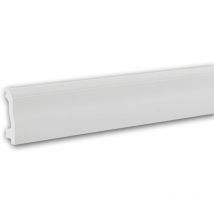 Battiscopa Profhome 653801 Zoccolino modanatura aspetto stucco modanatura design classico senza tempo bianco 2 m
