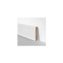 Battiscopa zoccolino squadrato in fibra di legno compatta 80X15 bianco