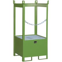 Bauer Fass-stapelpalette Fsp-1, Seitlich Offen, Resedagrün