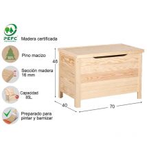 Baul de pino 70x48x40cm Astigarraga