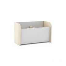 Baúl para dormitorio juvenil dylan acabado blanco/cera blanca, 42cm(alto) 70cm(ancho) 35cm(fondo)