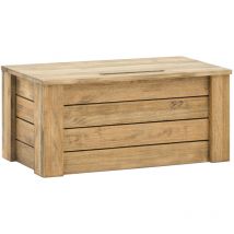 Ds Muebles - Baúl Rustico Pequeño eco con Tapa 40x80x36cm en madera maciza de pino acabado vintage