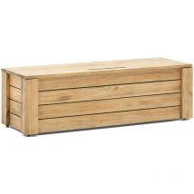 Baúl Pie de Cama eco 40x120x37cm con tapa y ruedas de madera maciza de pino acabado vintage