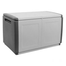 Baule cassapanca 2 posti portatutto 96x53x57 cm in resina giardino garage casa