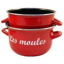 Baumalu - Marmite a moules - 24 cm - Rouge marquage