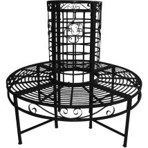 Baumbank larissa, pulverbeschichtet - rund, schwarz Ø121 950253