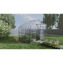 Certifié Serre KLASIKA Standard 5m2, 2,5m x 2m, 6 mm avec revêtement en polycarbonate (Avec 1 toit ouvrant automatique)