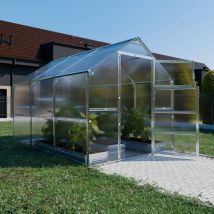 Meistro Kodas - Certifié Serre klasika bernard 2,35 x 3 m (7,05 m²), 6 mm avec revêtement en polycarbonate