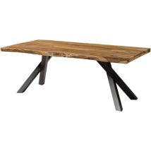 Baumtisch Sheesham 220x100x76 Natur Sandgestrahlt / A-gestell Anthrazit Matt Freeform 5