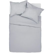 Simply - Baumwollbettwäsche 160x200, einfarbig grau