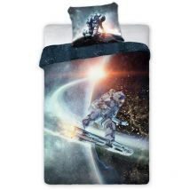 Kosmos - Baumwollbettwäsche 160x200 002 Graphit Kissenbezug 70x80