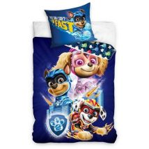 Paw Patrol - Baumwollbettwäsche 160x200 Hunde, marineblauer Kissenbezug 70x80 02 C23