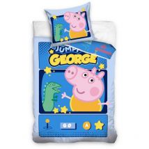 Peppa Pig - Baumwollbettwäsche 160x200 Kissenbezug 70x80