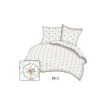 MAX - Baumwollbettwäsche 160x200 weiße Kronen rote Kronen 89/2 Baumwolle