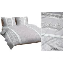 Baumwollkissenbezug 40x40 graue Ornamente 3052 C Baumwolle max