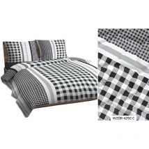 MAX - Baumwollkissenbezug 50x60 grau schwarz kariert 4292 c Baumwolle