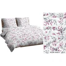 MAX - Baumwollkissenbezug 50x60 weiß rosa grau Blumen 4306 b Baumwolle