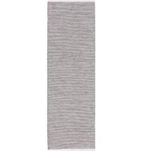 Baumwollteppich Ron Beige/Schwarz 80x250 cm benuta Flauschig Weich