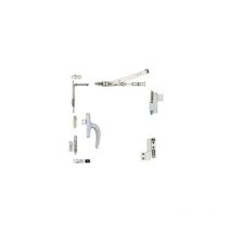 Fapim - Bausatz Drehkipp komplett Galicube 1V mit Stangenverschluss Nefer midi - Kurze Schere 402 bis 750 mm - Schwarz 9005 - 1330AA37